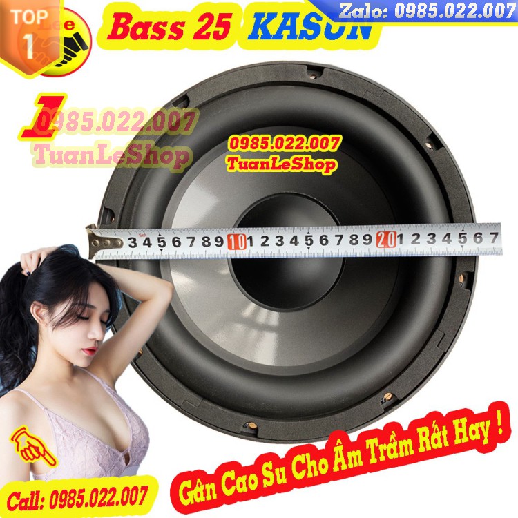 BASS 2.5 TẤC KASUN HỒNG KÔNG CAO CẤP - GIÁ 1 LOA BASS 25 XÁM