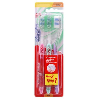 Bộ 3 bàn chải đánh răng Colgate Mềm, Mảnh
