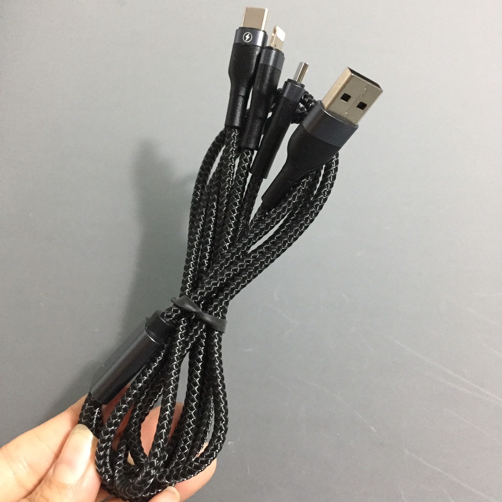 Cáp sạc 3 đầu tổng output 3A Remax Sury 2 RC-070th (1.2m)