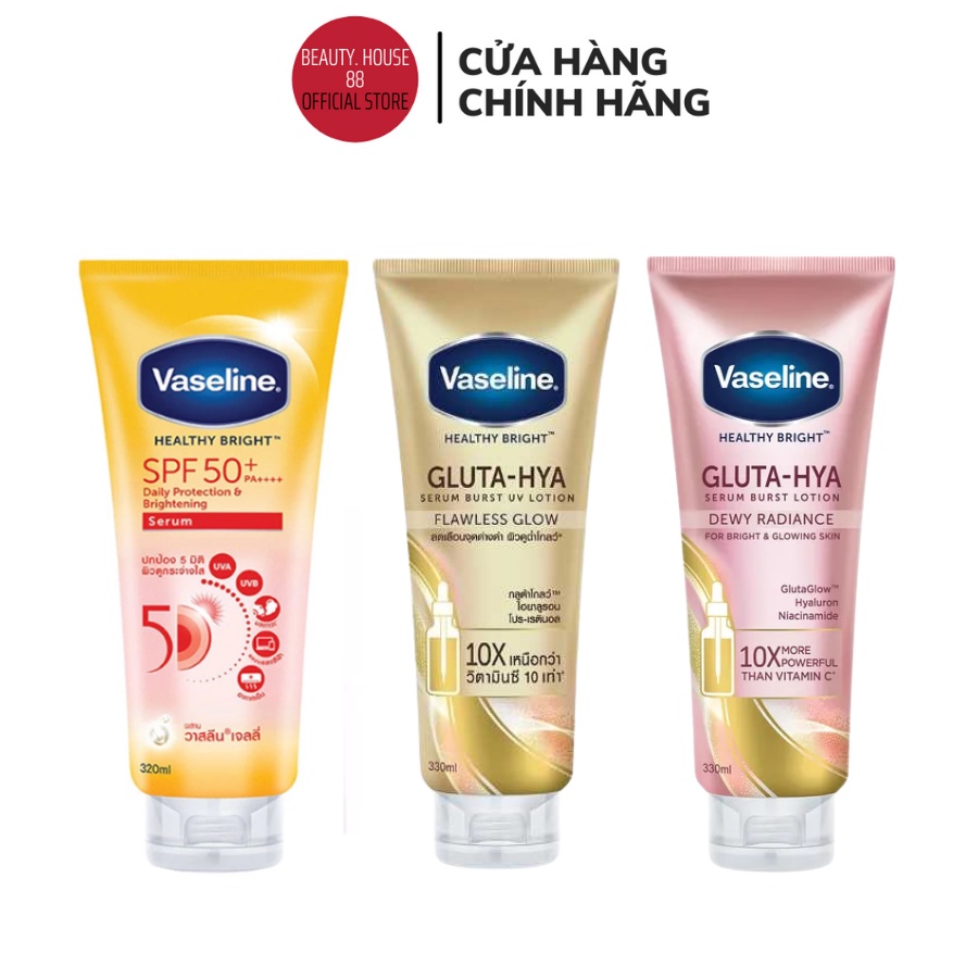 DƯỠNG TRẮNG VASELINE 50X SPF 50+pa++++ 300ml