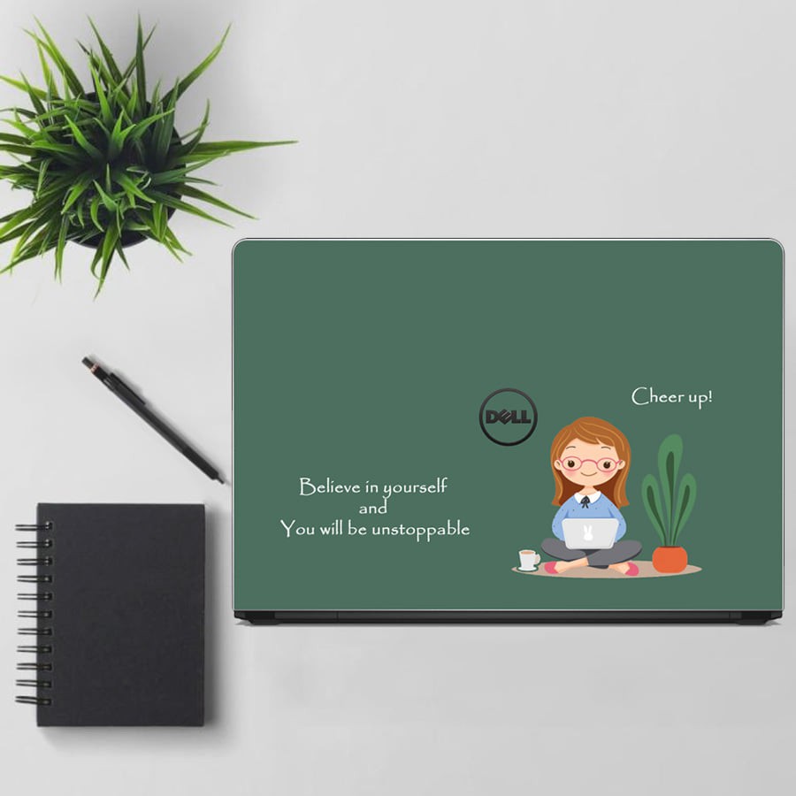 Miếng dán skin laptop mẫu nữ dễ thương decal laptop cho Dell Asus Acer HP Lenovo MSI Thinkpad Sony Vaio in theo yêu cầu
