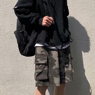 Camouflage Cargo Shorts Men Summer Trend Military Loose Short Pants Men's Casual Fashion Straight Sweatpants Man Breathable Clothes