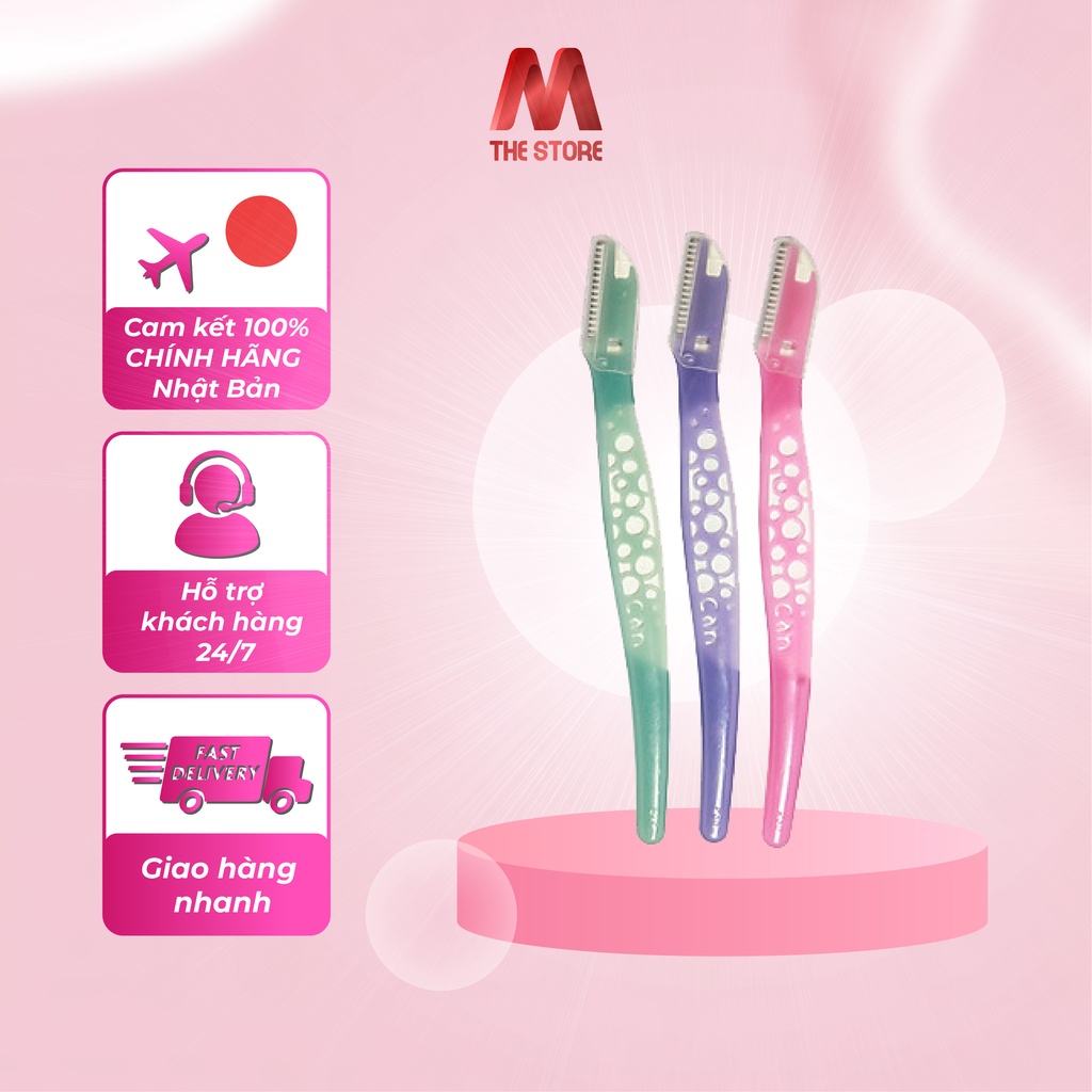 Dao cạo lông mày KAI dạng chữ L (Set 3 chiếc) 7827