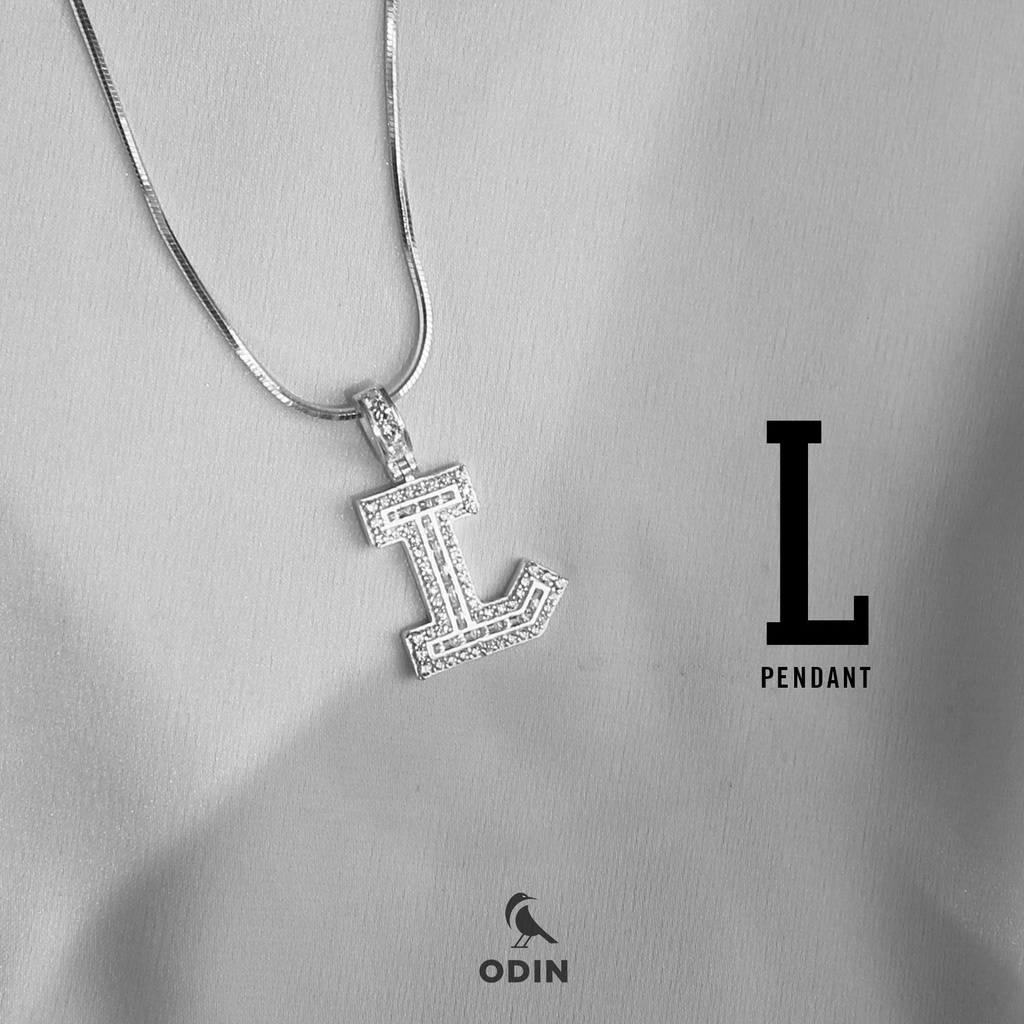 Mặt dây chuyền CHỮ CÁI bạc Nam Nữ ODIN - Ice ALPHABET PENDANTS - Bạc S925