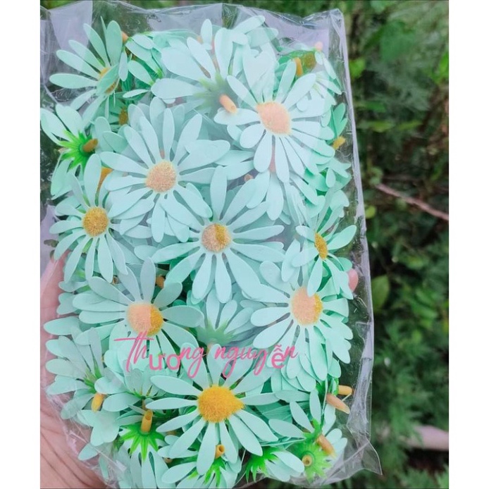 trang trí bánh kem sinh nhật [FREESHIP❤️] sét 100 bông hoa cúc đủ size 3-4-5cm