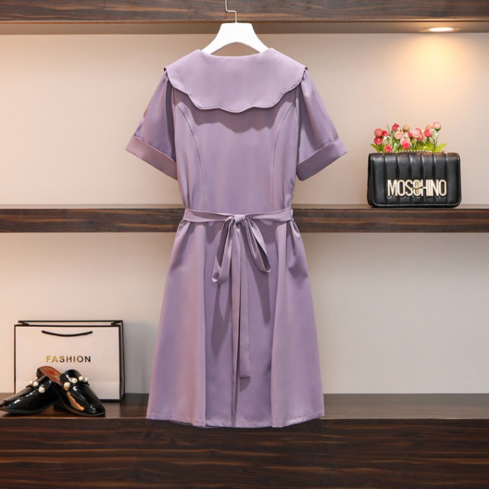 🌸Hàng Order🌸 Váy Tím Bigsize Đính Nơ Thắt Eo Cúc Ngọc Tiểu Thư Dịu Dàng 🌸Hàng Quảng Châu | BigBuy360 - bigbuy360.vn