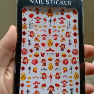 Sticker nail tết các mẫu