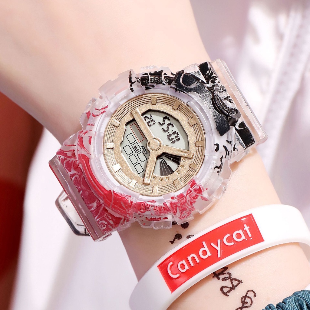 Gp1 Đồng Hồ Báo Thức Điện Tử Đa Năng Chống Thấm Nước pg1 Họa Tiết one piece Cho Nam Nữ
