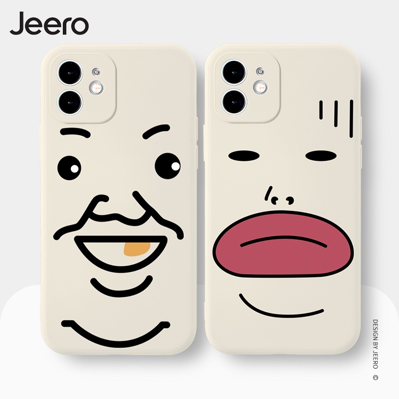 Ốp điện thoại JEERO viền vuông HFC179 thích hợp cho iphone 13 12 11 pro max se 2020 x xr xs ip 8 7 6 6s plus