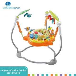 free ship !!! Ghế nhún tập đứng có đèn nhạc màu cam IBaby chính hãng