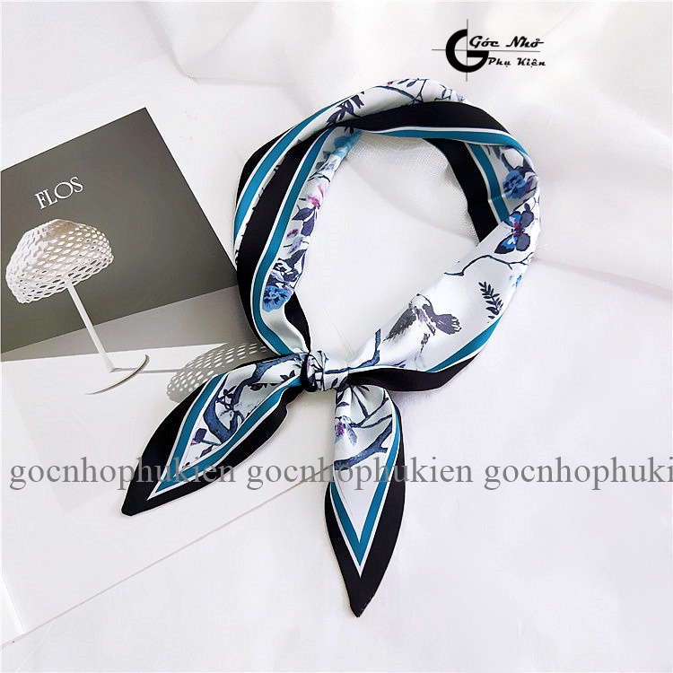Khăn quàng cổ lụa dài, khăn turban lụa dài  cao cấp D86F
