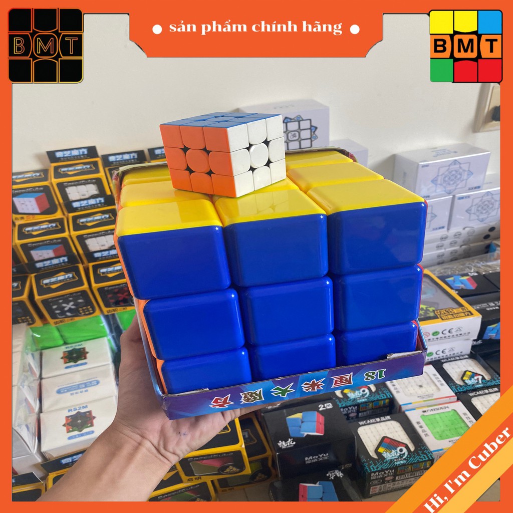 Rubik 3x3 Khổng Lồ HESHU SUPER BIG CUBE 18cm, Rubik biến thể, RUBIK BMT, đồ chơi thông minh cho bé