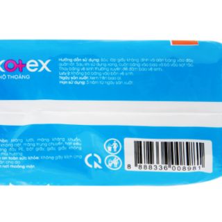 Băng vệ sinh KOTEX ✅Siêu mỏng ✅Không cánh (8 miếng x 23 cm)