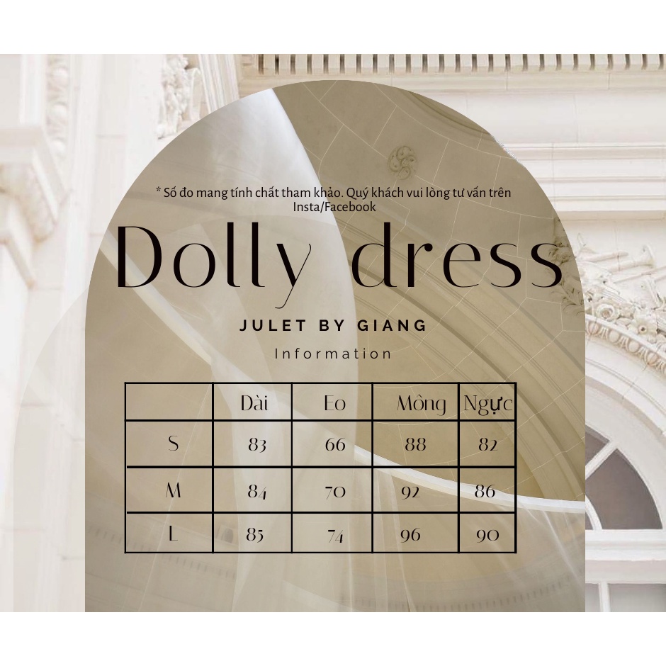 Váy Dolly đen cổ trắng- SIZE S/M/L- HÀNG CHÍNH HÃNG- JuletbyGiang