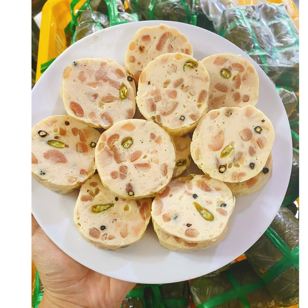 [Mã 77FMCGSALE1 giảm 10% đơn 250K] GIAO TPHCM- Chả heo ớt xiêm xanh da giòn 2 đòn (500gr)