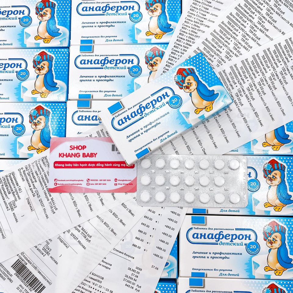 Tăng đề kháng Anaferon chim cánh cụt Nga - Shop Khang Baby