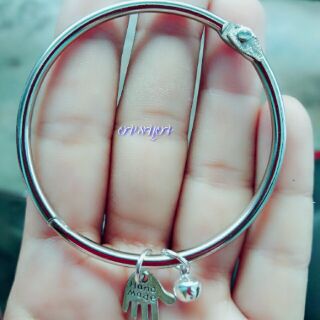 Kiềng tay size 50mm mix charm bạc