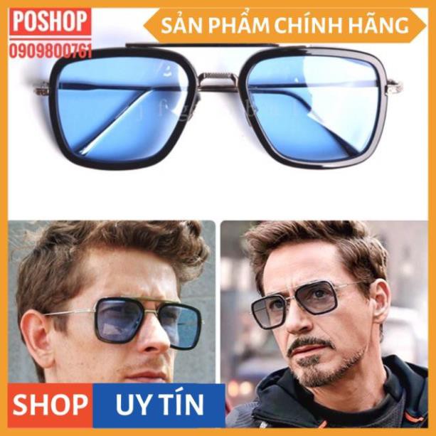 Mắt kính râm nam nữ kính mát FULLBOX HÃNG POSHOP IRON MAN EDITH gọng kim loại cao cấp chống chói tia UV thời trang | BigBuy360 - bigbuy360.vn