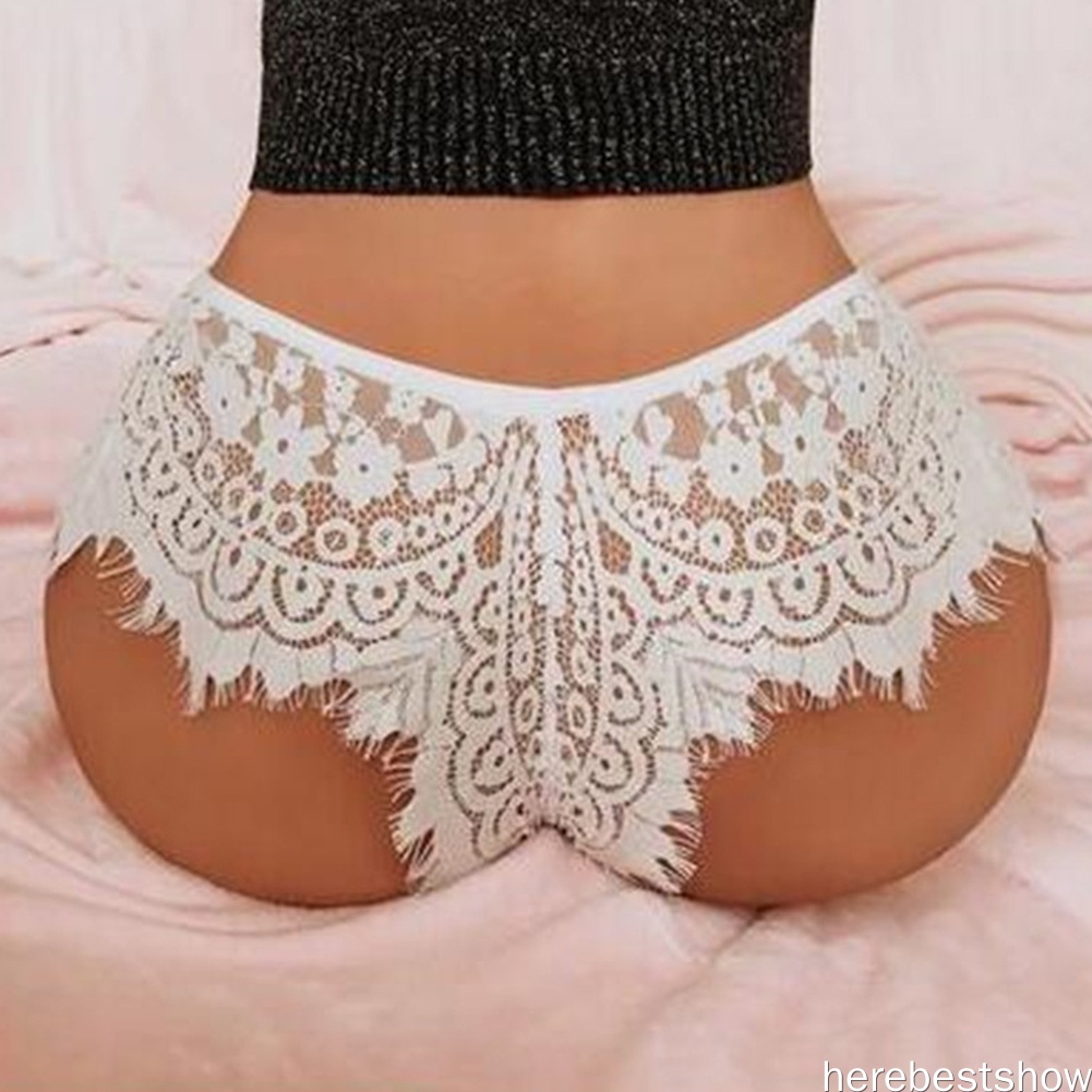 Quần lót lọt khe lưng cao bằng nylon phối ren mềm mại thoáng khí thoải mái gợi cảm cho nữ | BigBuy360 - bigbuy360.vn