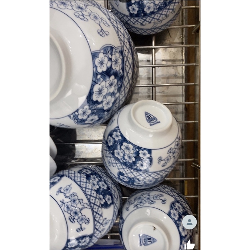 Set bát đĩa 12 sản phẩm Hoa mai Decor - OHOHO HOME