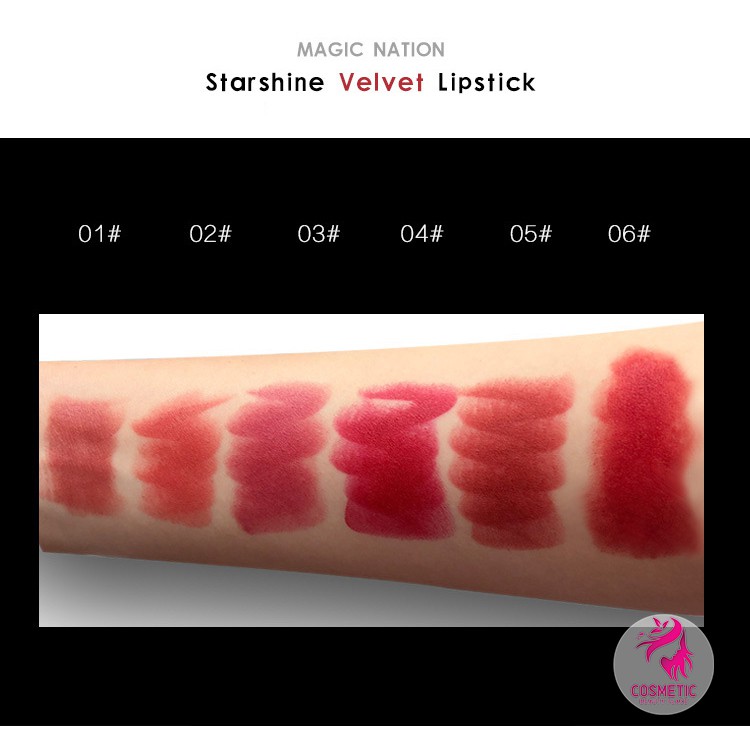 Son Thỏi Magic Nation Velvet Lipstick With Star Shine Vỏ Lấp Lánh P62