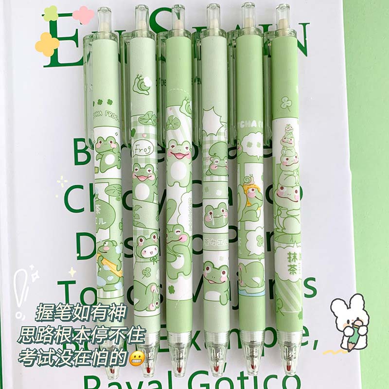 Bút mực gel 0.5Mm hình chú ếch dễ thương