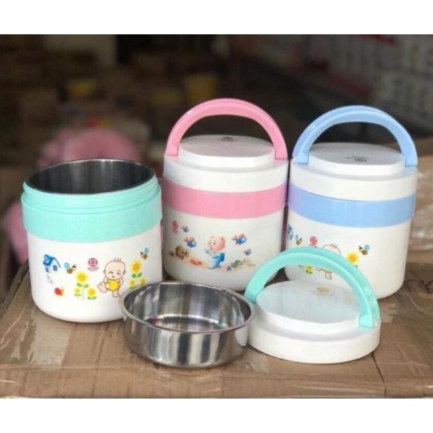 Camen 2 ngăn ruột inox Việt Nhật dung tích 1L hộp đựng cơm