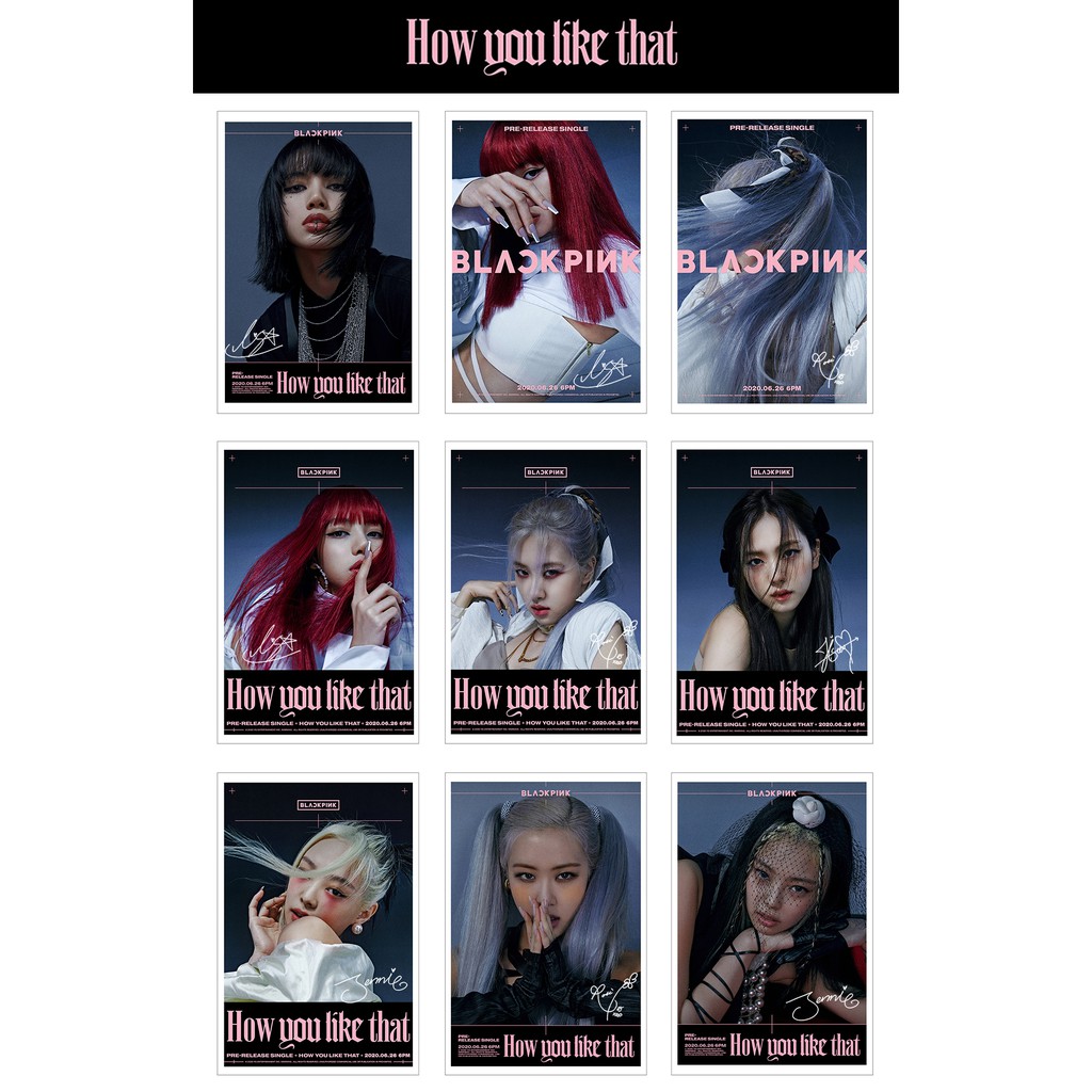 [Ép Lụa] Lomo Card 18 Ảnh BLACKPINK có chữ ký - Teaser &quot;HOW YOU LIKE THAT&quot;