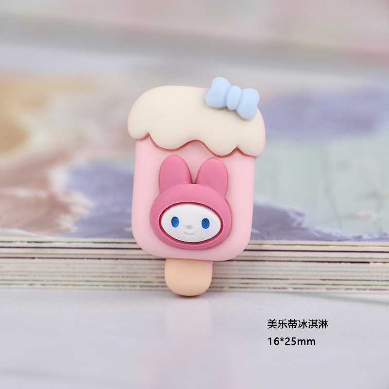 Sticker Dán Trang Trí Điện Thoại Hình Que Kem 3D Dễ Thương