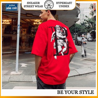 ÁO THUN TAY LỠ BOBUI THIÊN THẦN B ĐỎ NAM NỮ - GIN STORE