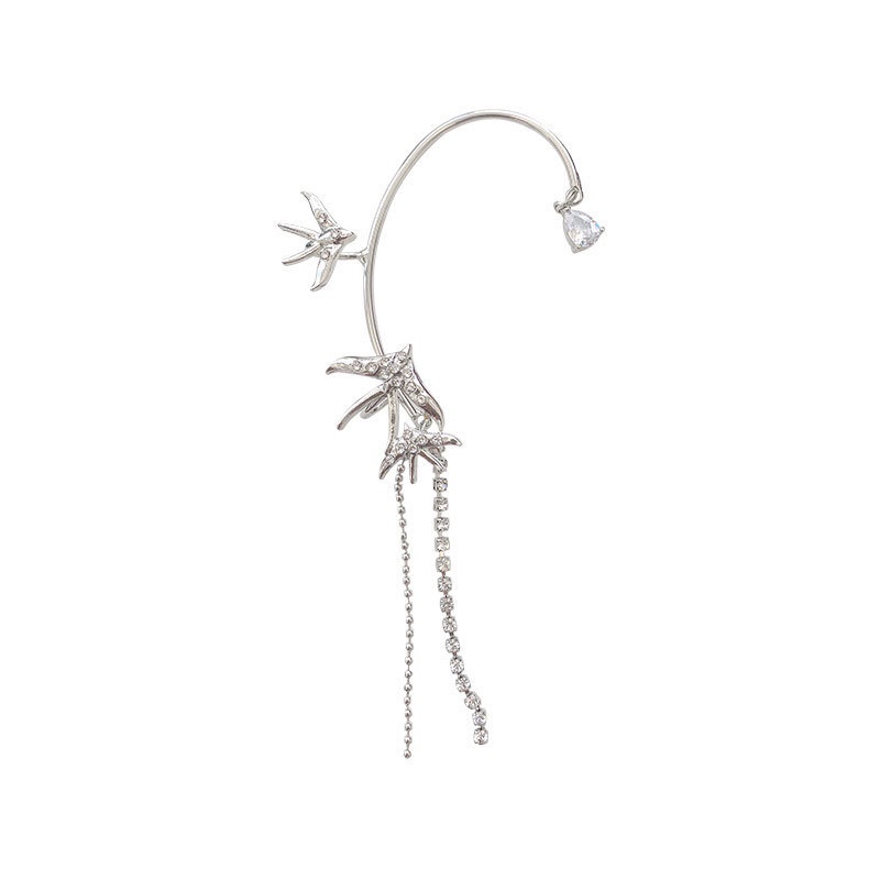 Khuyên Kẹp Vành Tai Hình Chú Chim Đính Đá 2022