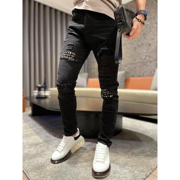 Quần jean nam đính đá gối Mã đá LF668 về hàng này anh em ơi philip đá siêu cấp về full ️ size 44/46/48/50/52/54/56