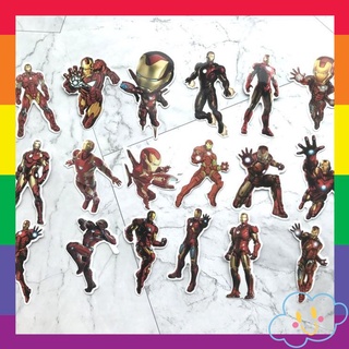 Bộ Nhãn Dán Sticker Iron Man Cán Bóng