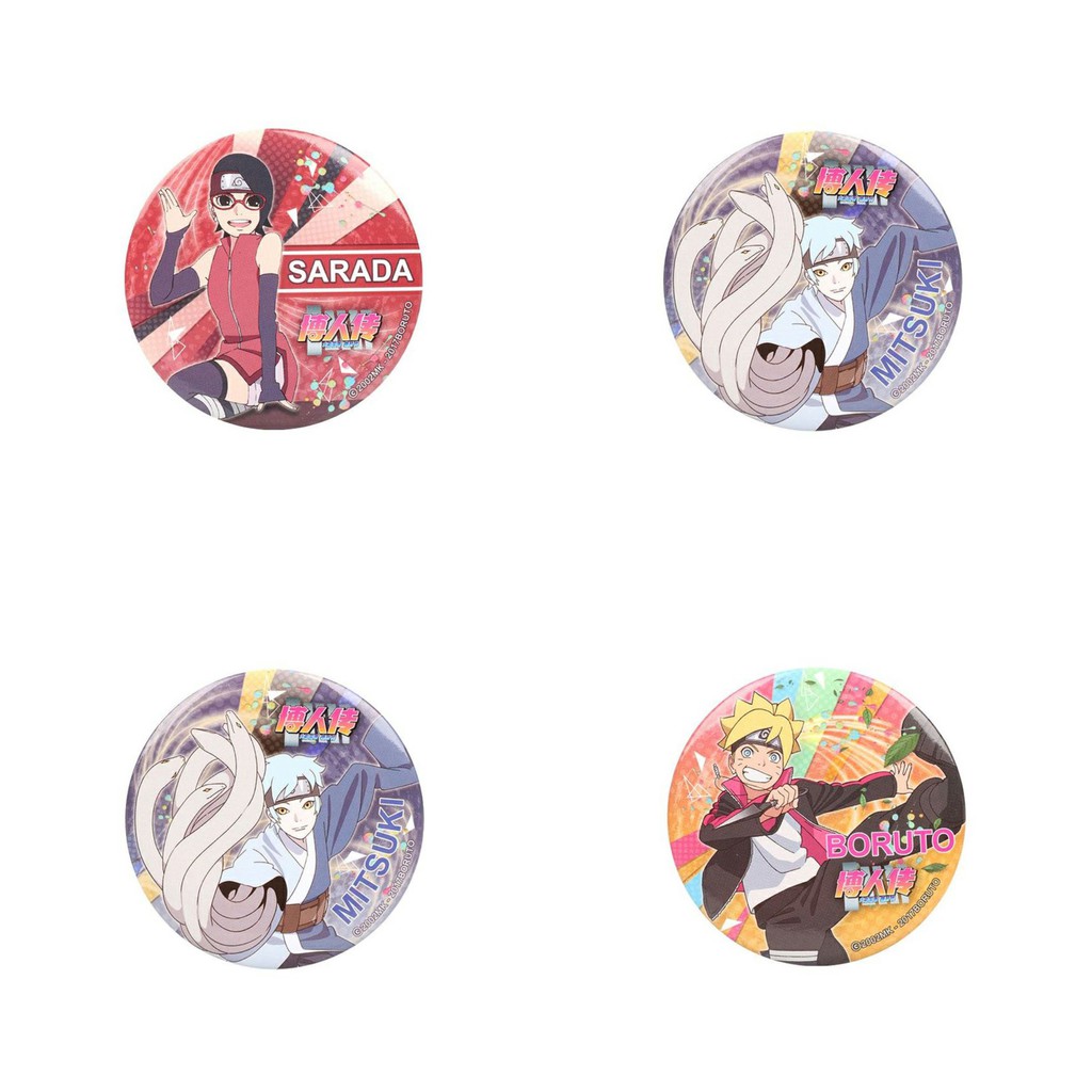 (BRT) Huy hiệu IN HÌNH Boruto anime chibi dễ thương tiện lợi