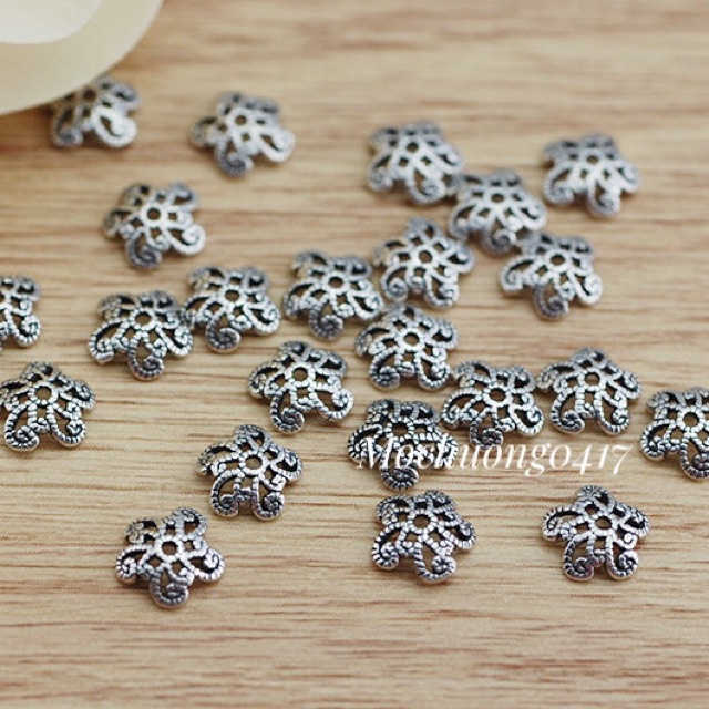 SỈ SIÊU RẺ  Charm ốp hoa bạc hàng đẹp - Bạc chuẩn loại 1, PH021