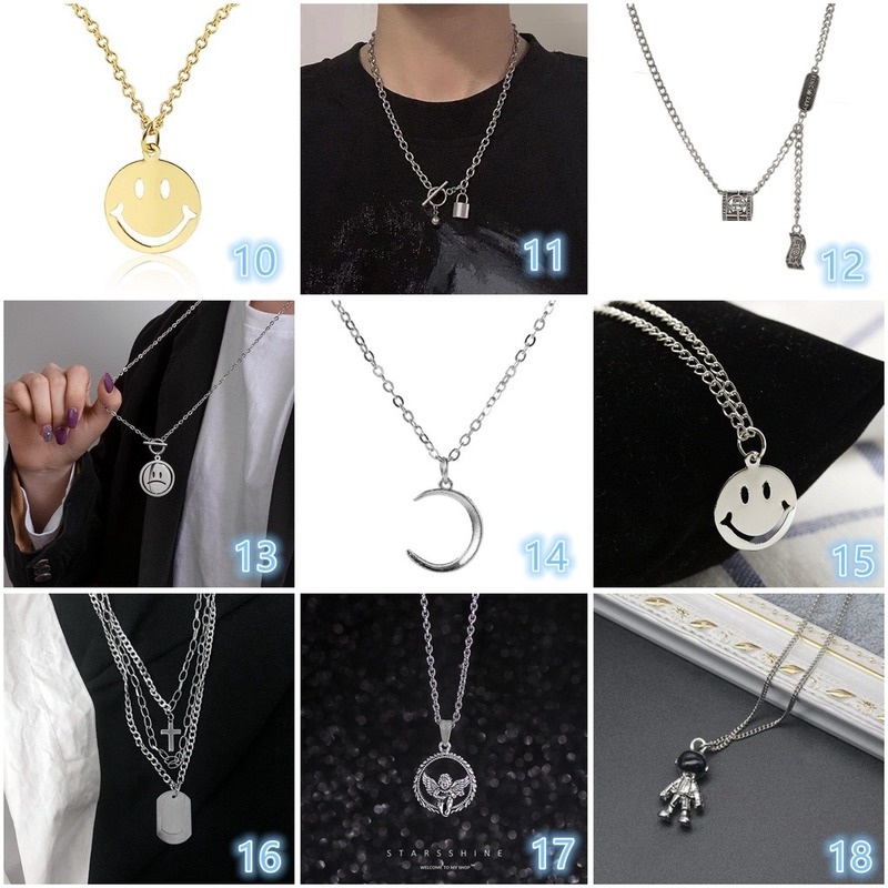 Vòng cổ Thép Titan Dáng Dài Phong Cách Hip hop Đơn Giản Quyến Rũ