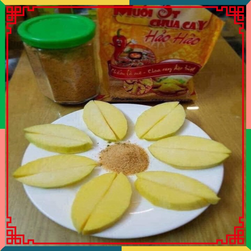 Muối ớt cay chua  đức hải hương vị chua trung bình ăn chấm cóc, hoa quả, thịt gà ngon luôn..