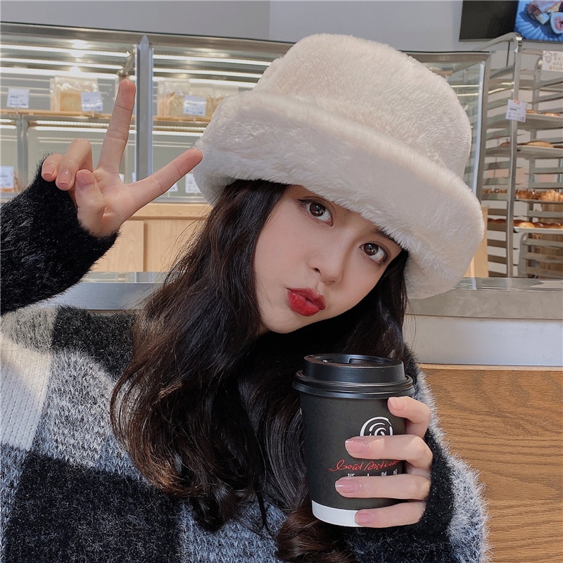 Nón Tai Bèo Phối Lông Dày Dặn Ấm Áp Chống Lạnh Thời Trang Mùa Đông 2022 Cho Nữ