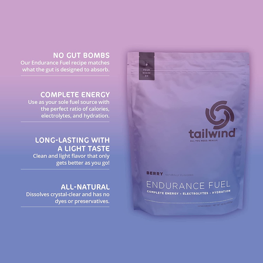 Bột năng lượng Tailwind Endurance Fuel Berry gói 810g