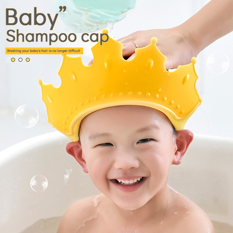 Mũ Gội Đầu Chắn Nước Chống Thấm Nước Họa Tiết Hoạt Hình Có Thể Điều Chỉnh Cho Bé