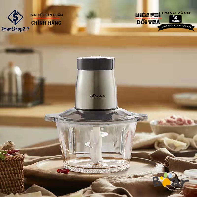 Máy Xay Thịt Bear Cối Thủy Tinh - Chính Hãng Bảo Hành 12 Tháng