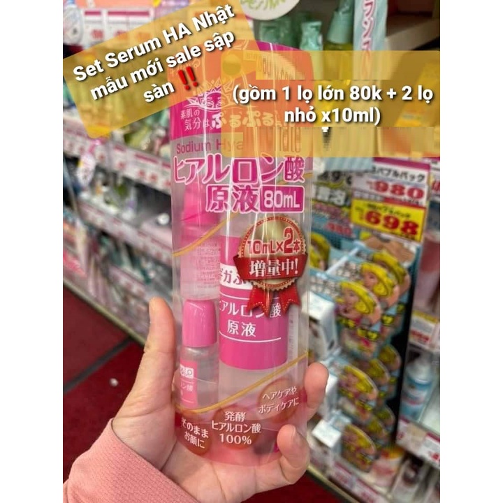 Serum HA Siêu Cấp Nước, Tái Tạo Da Nhật Bản Bản Size 10ml và 80ml