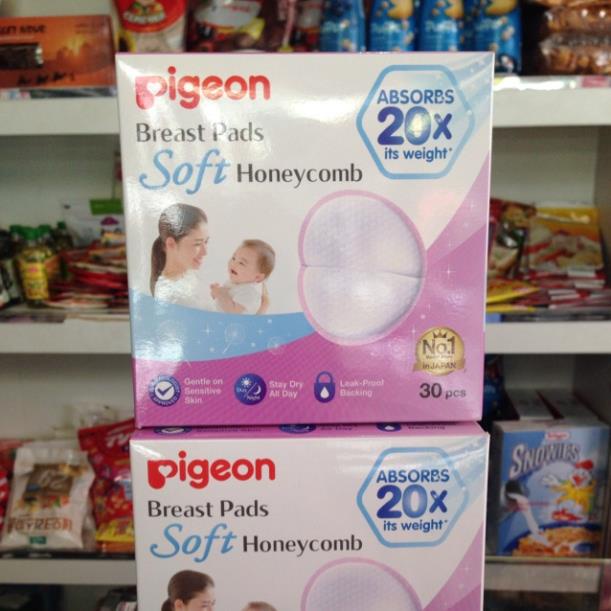 Miếng Lót Thấm Sữa Pigeon, Thấm Lót Sữa 3D Siêu Mềm ( Hộp 30 Miếng )