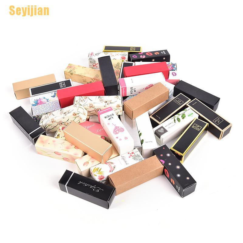 Bộ 10 Hộp carton Đựng Son Môi DIY Tiện Dụng