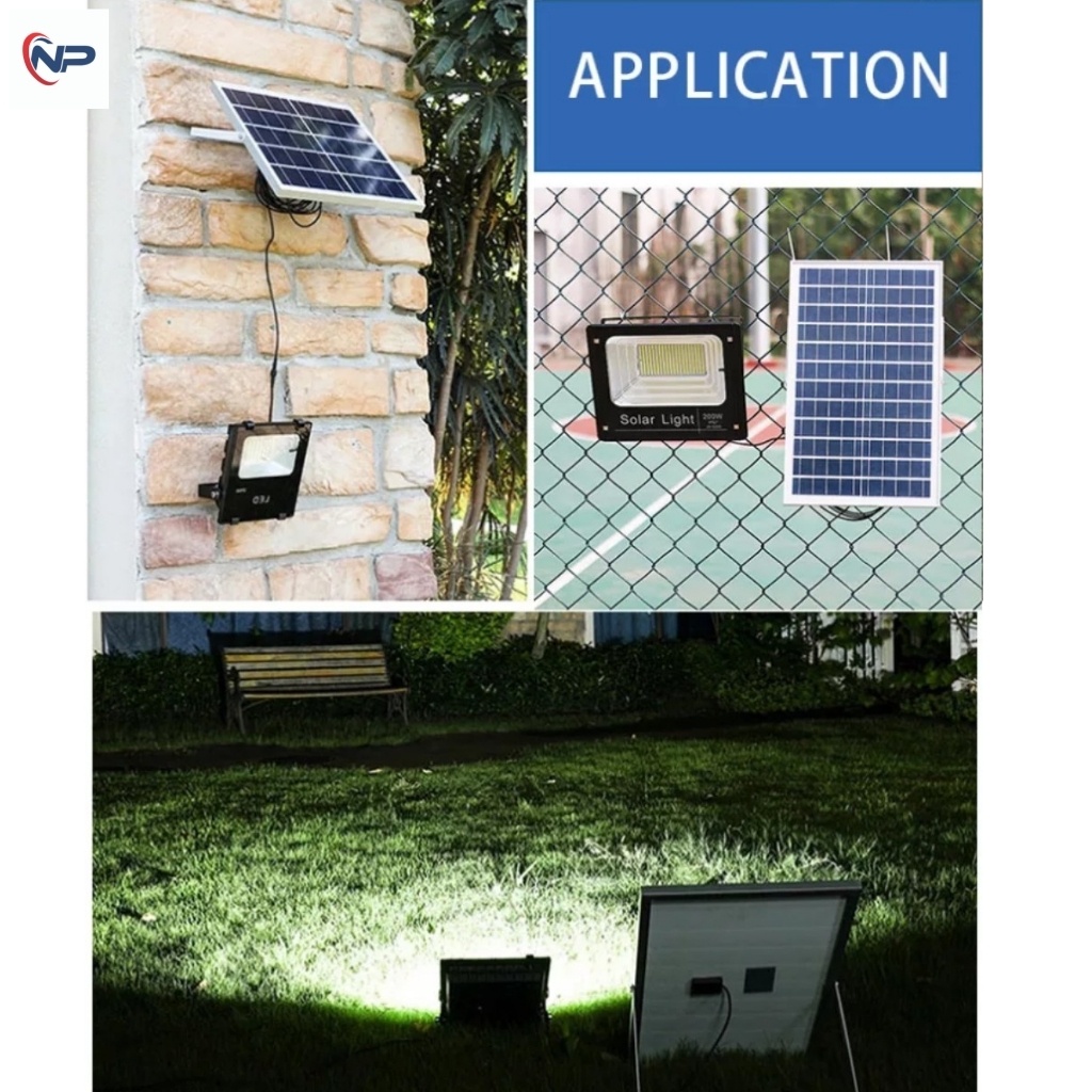 Đèn Pha Led Năng Lượng Mặt Trời 60w Chống Nước,Vỏ Nhôm Có Điều Khiển Từ Xa, Đèn Sân Vườn Bảo Hành 2 năm