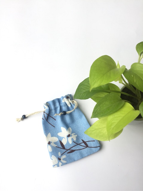 Túi vải bố 9.5*12.5cm dây rút đựng trang sức, mỹ phẩm, quà tặng