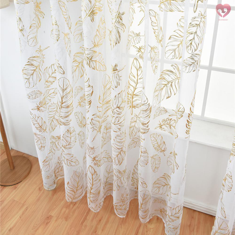 Rèm Cửa In Họa Tiết Lông Vũ 40 &quot;X79&quot;