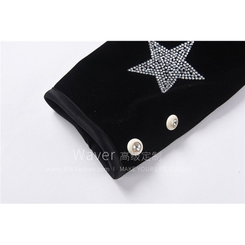 Áo vest nhung đính hạt Jennie Blackpink