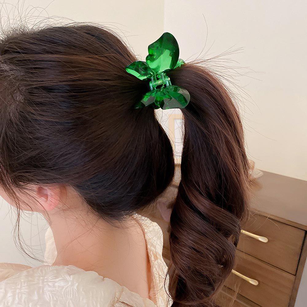 Bộ 3 Kẹp Tóc Cá Mập Bằng Nhựa Trong Suốt Phong Cách Vintage Cho Nữ