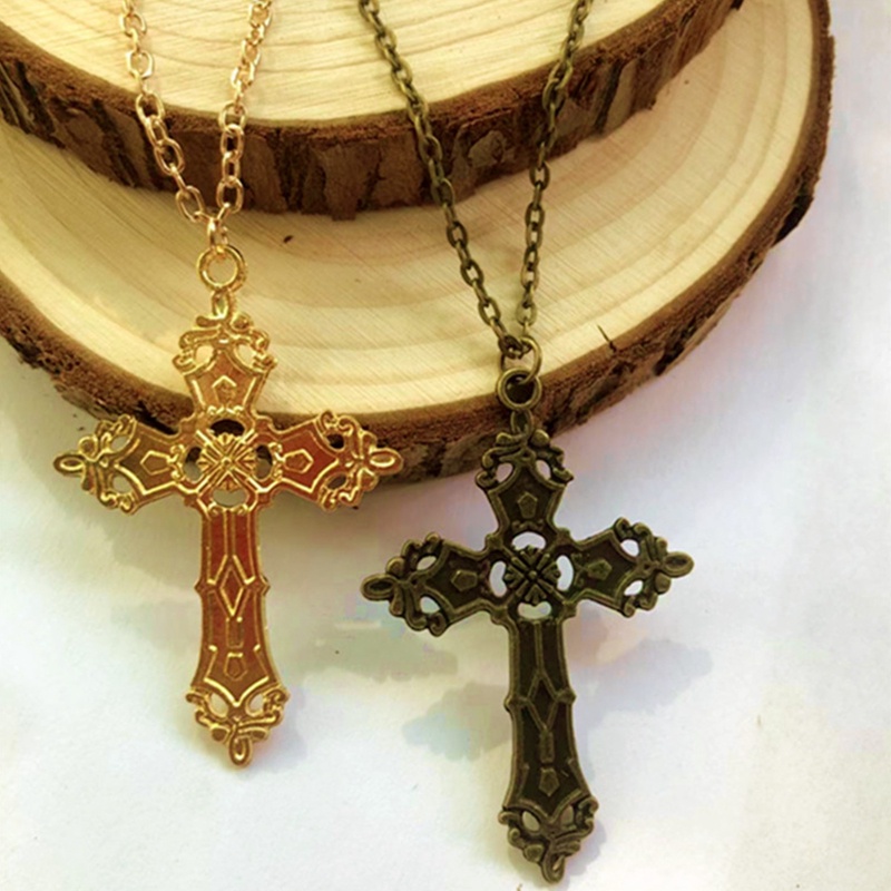 Tmdbyx Vòng Cổ Choker Dài Mặt Chữ Thập Phong Cách Gothic Cổ Điển Thời Trang Dành Cho Nam Và Nữ